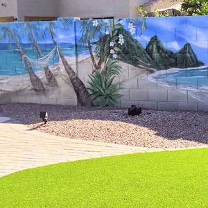 backyard mural beach peninsula