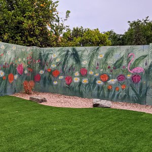 backyard mural flowers thumb