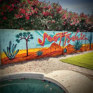 backyard mural wall scottsdale