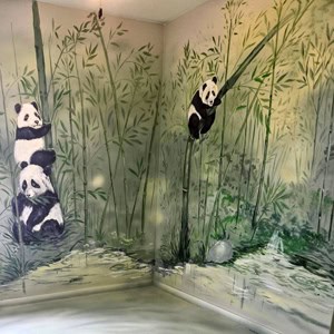 interior mural panda